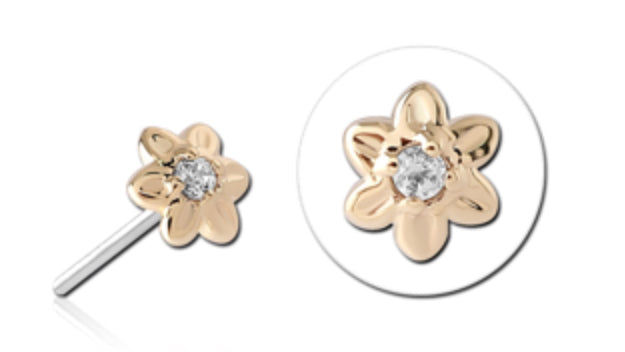 14K GOLD JEWELED DAISY JEWELRY