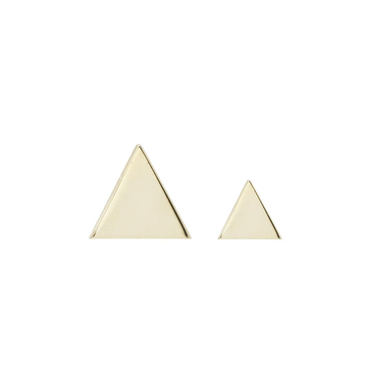 Solid Gold - Triangle - Threadless End