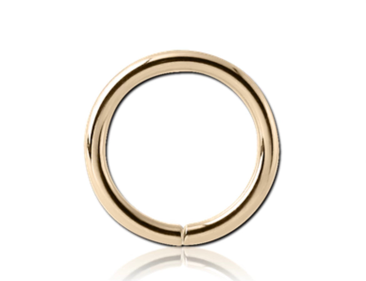 SEAMLESS HOOP - SOLID GOLD CLICKER JEWELRY