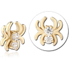 14K Yellow Gold and Diamond Spider