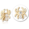 14K YELLOW GOLD AND DIAMOND SPIDER JEWELRY